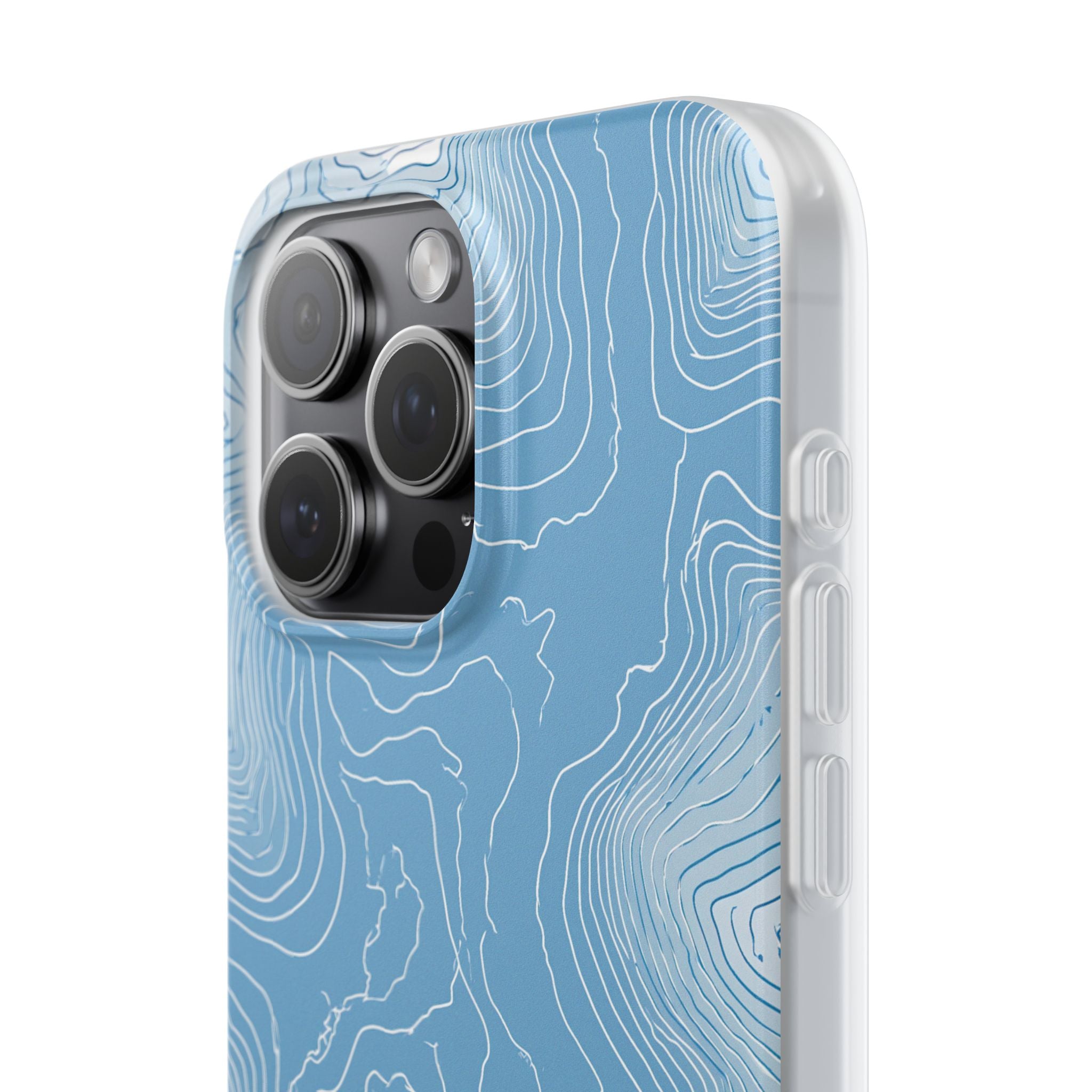 Blue Lite Phone Case for iPhone - Glacial Ridge Topo