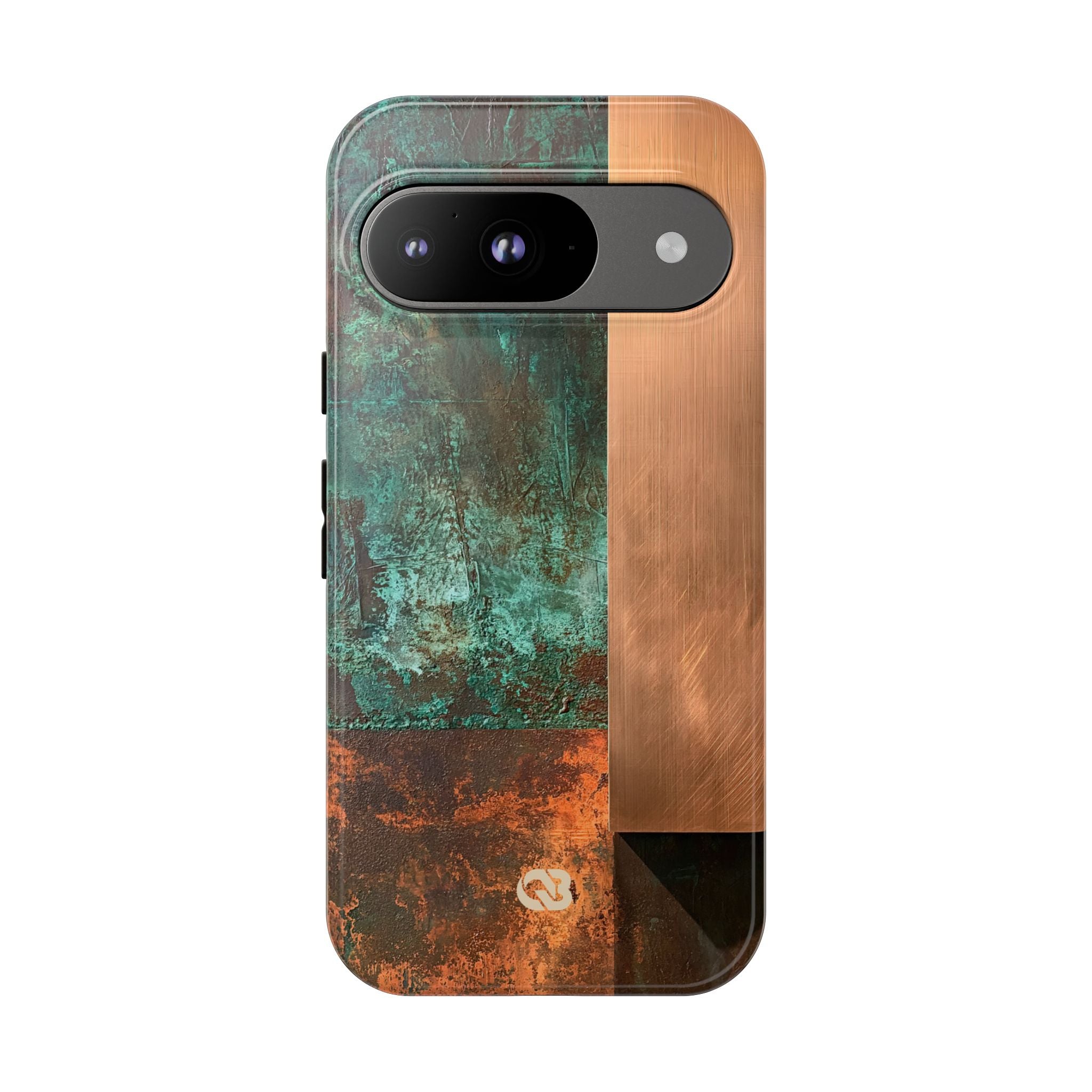 Teal Tough Phone Case for Google Pixel - Verdigris Copper Slab