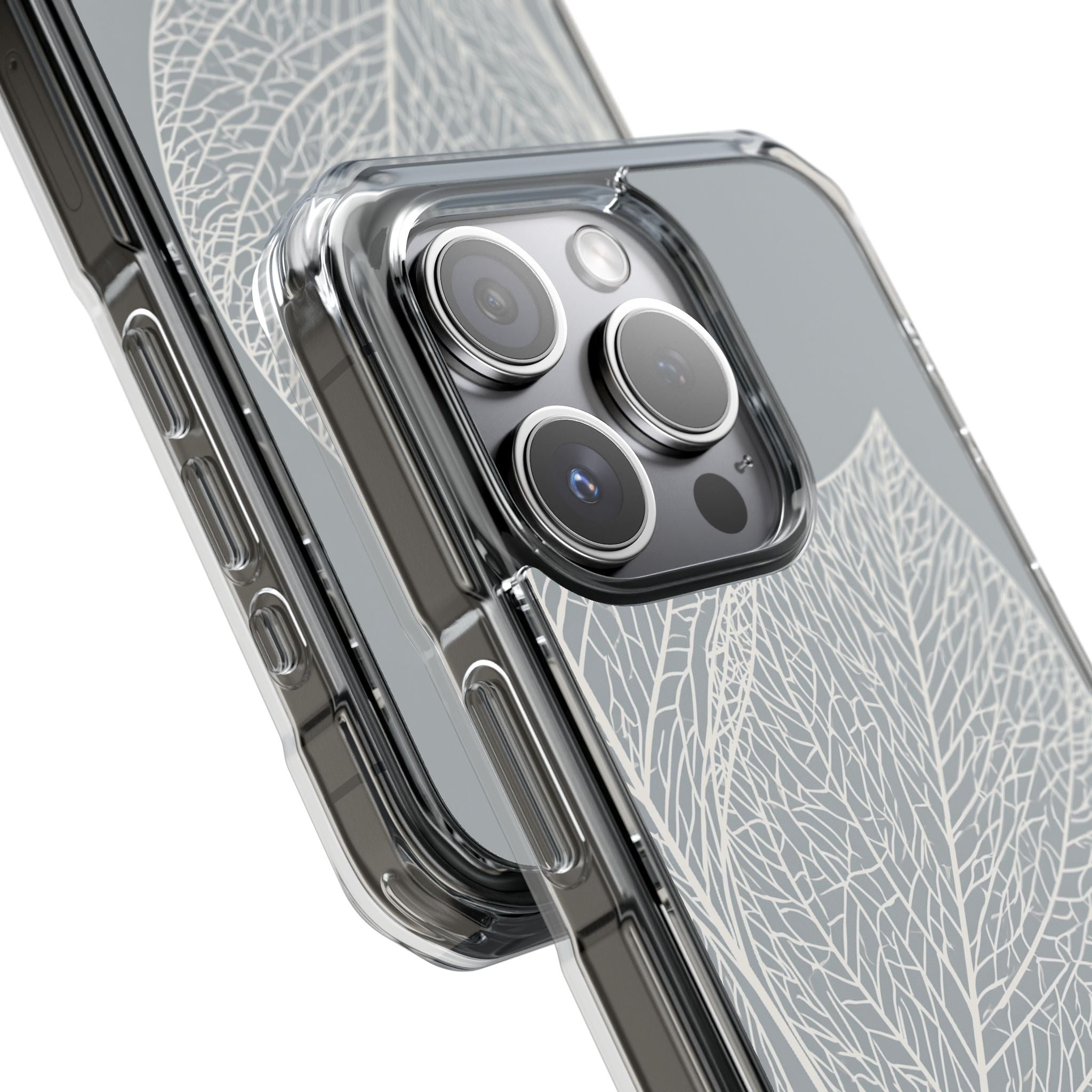 Grey Impact MagSafe Phone Case for iPhone - Frosted Ash Veins