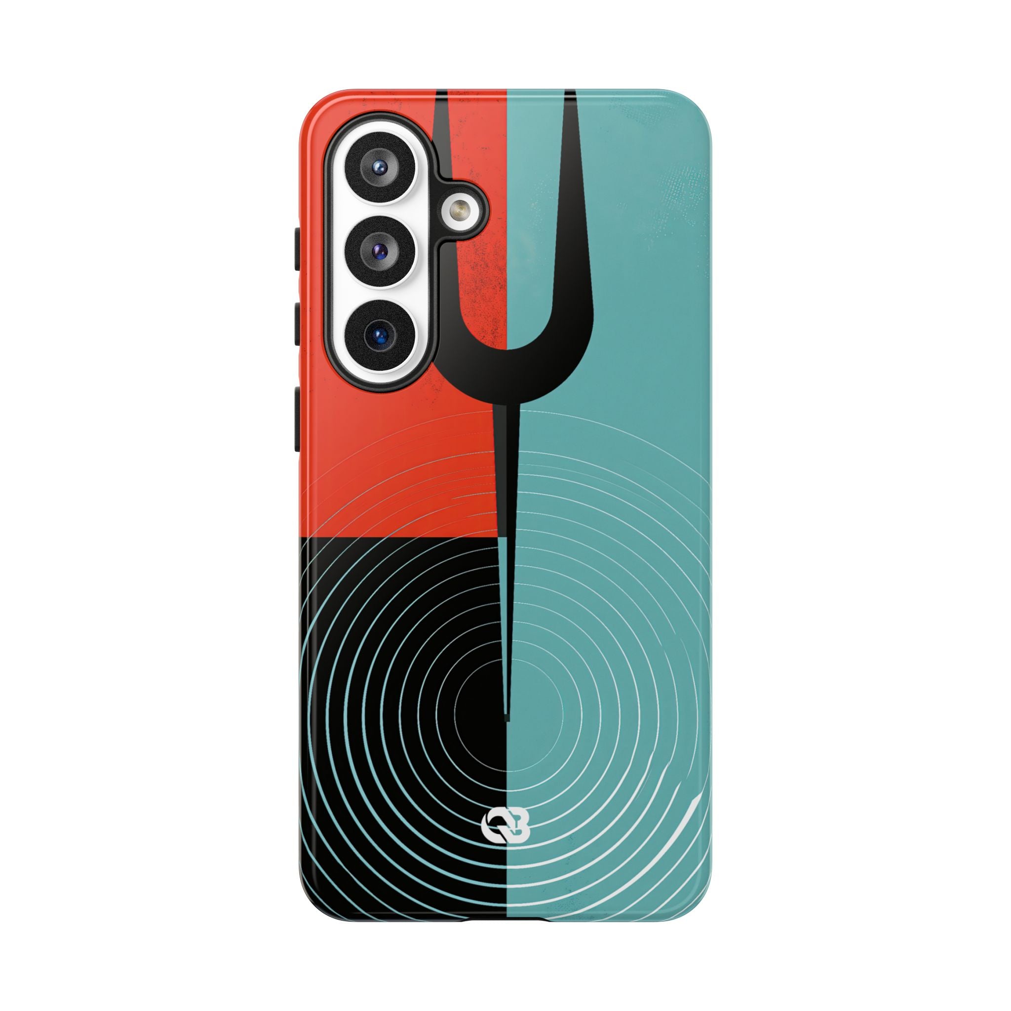Teal Tough Phone Case for Samsung - Sonic Static Split