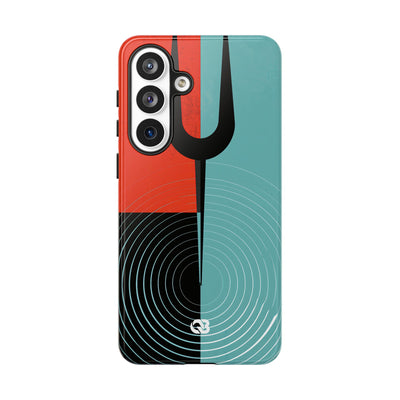 Teal Tough Phone Case for Samsung - Sonic Static Split
