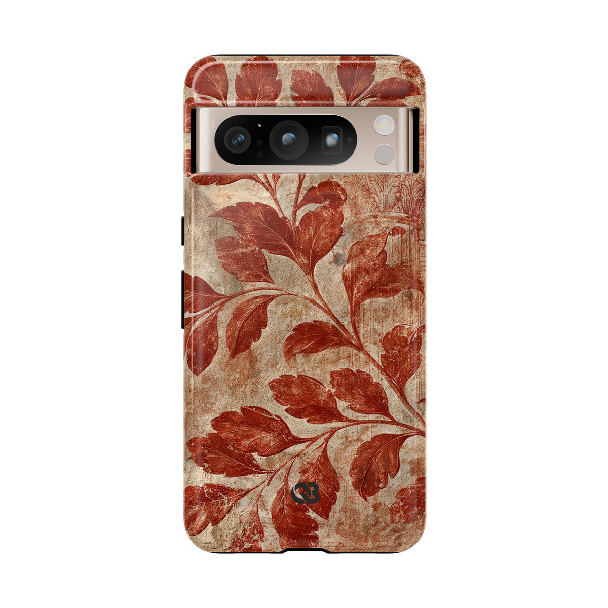 Terracotta Botanical Fresco · Tough Phone Case for Pixel ·  Red