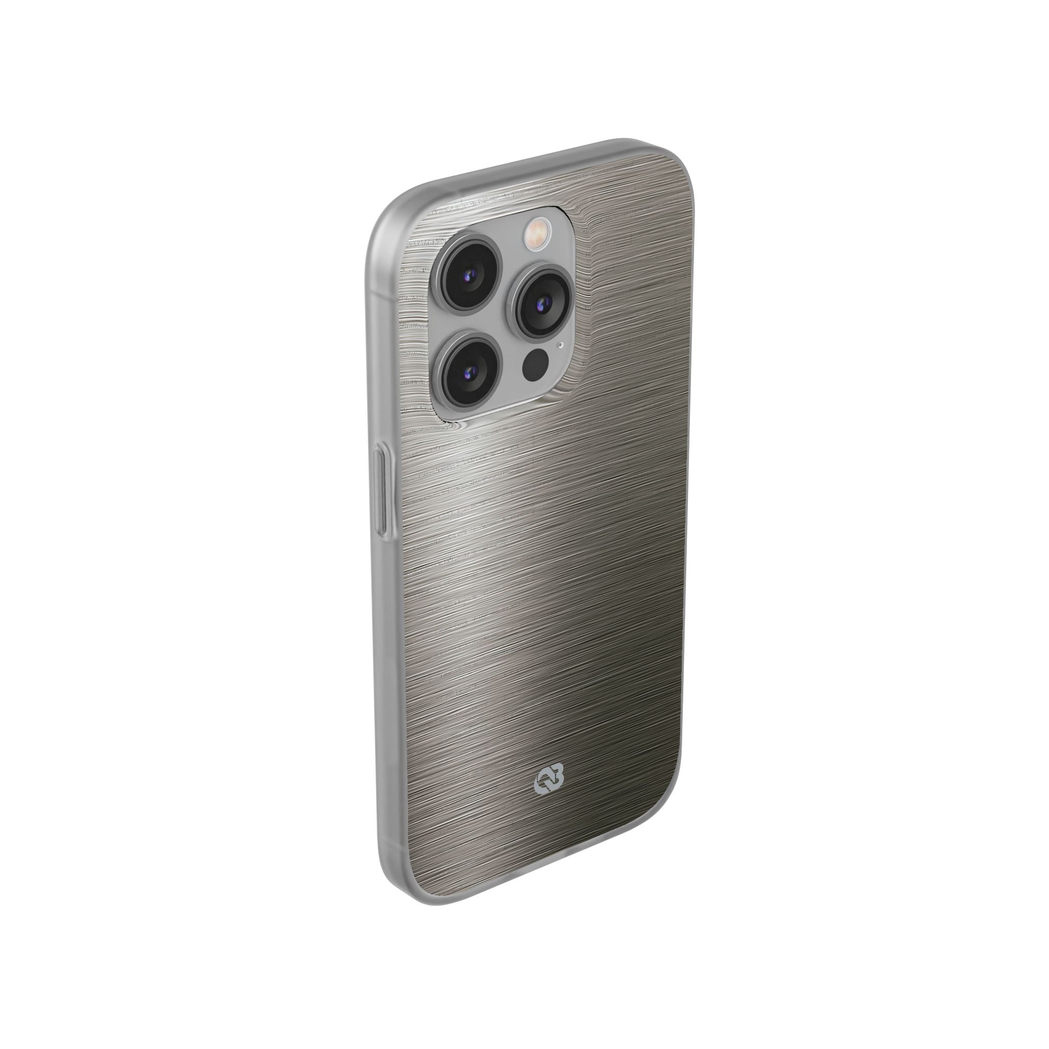 Grey Lite Phone Case for iPhone - Brushed Industrial Steel