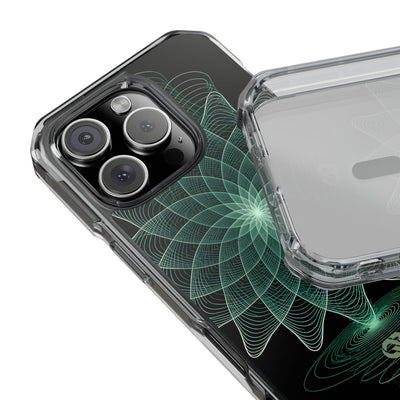 Green Impact MagSafe Phone Case for iPhone - Cyan Signal Bloom