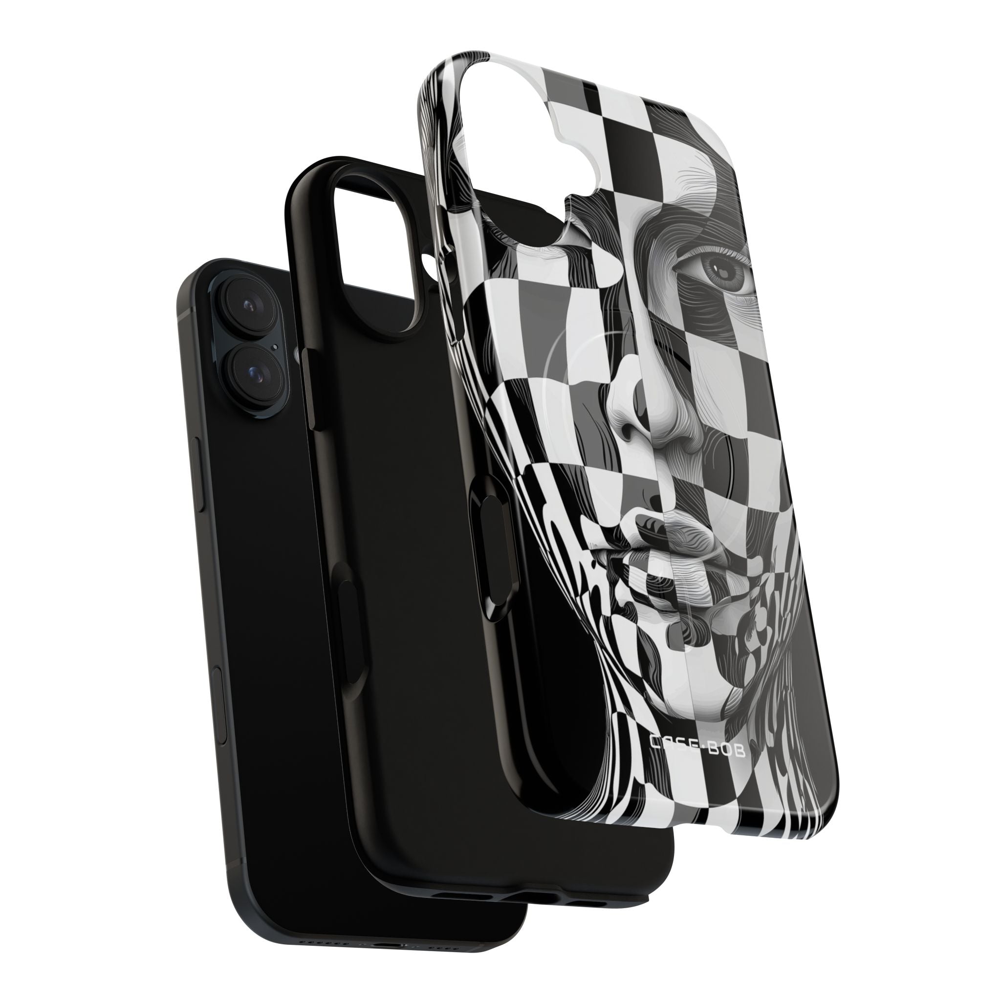 Checkered Face iPhone 16 Plus Case - Tough+