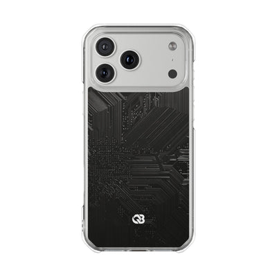 Obsidian Circuitry · Clear Impact Magnetic Phone Case for iPhone ·  Black