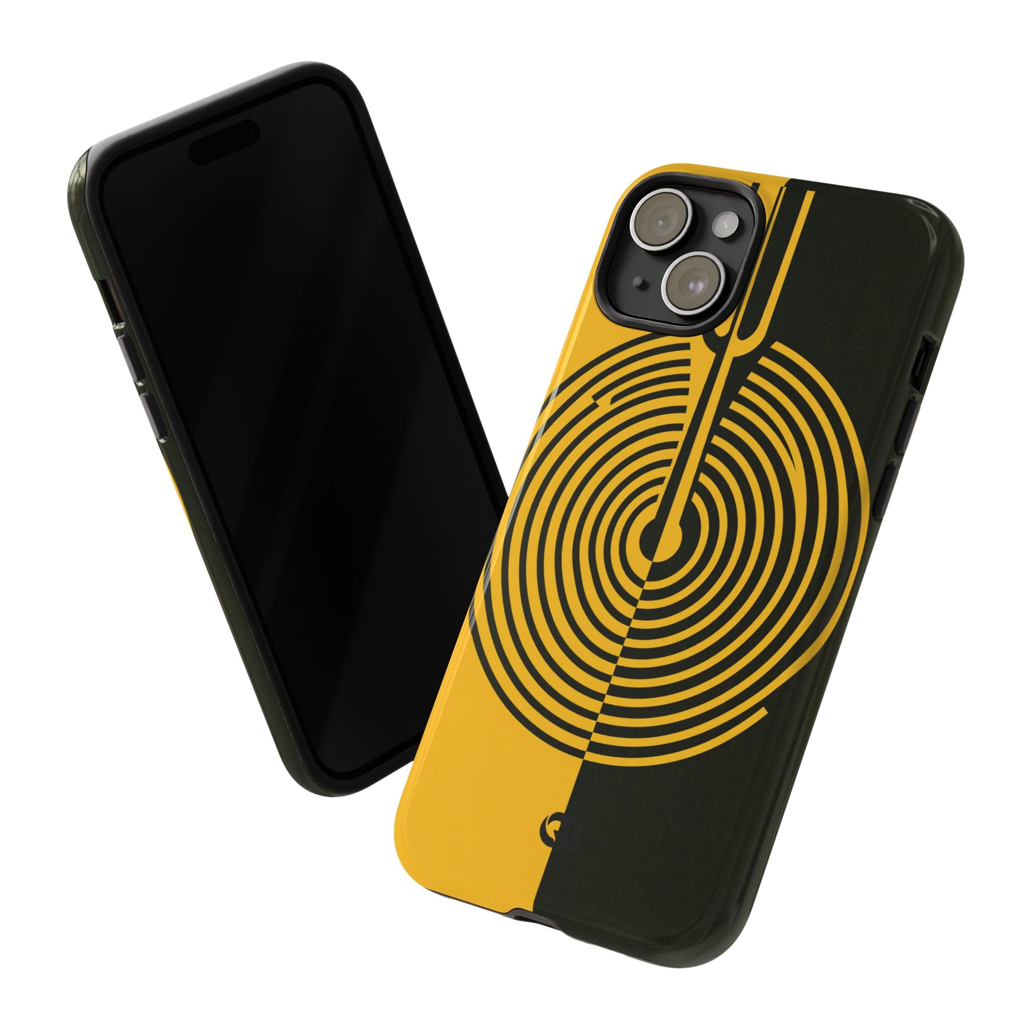 Yellow Tough Phone Case for iPhone - Voltage Sector Pulse