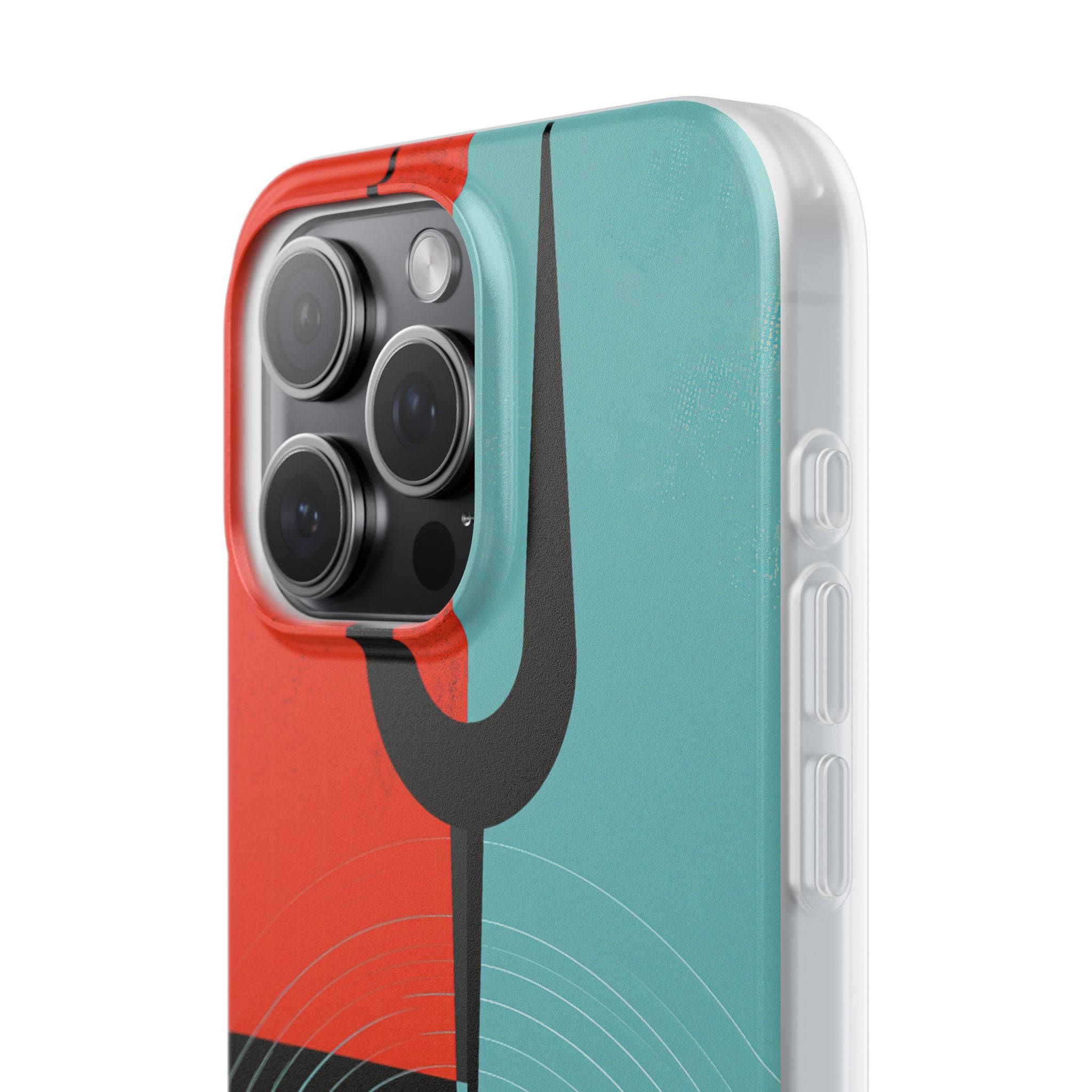 Teal Lite Phone Case for iPhone - Sonic Static Split