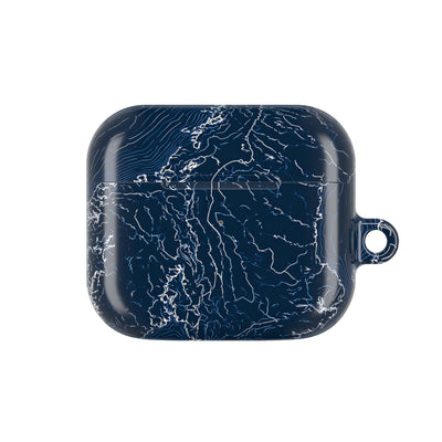 Nordic Contour Chart · Hard Case for AirPods & AirPods Pro · Blue