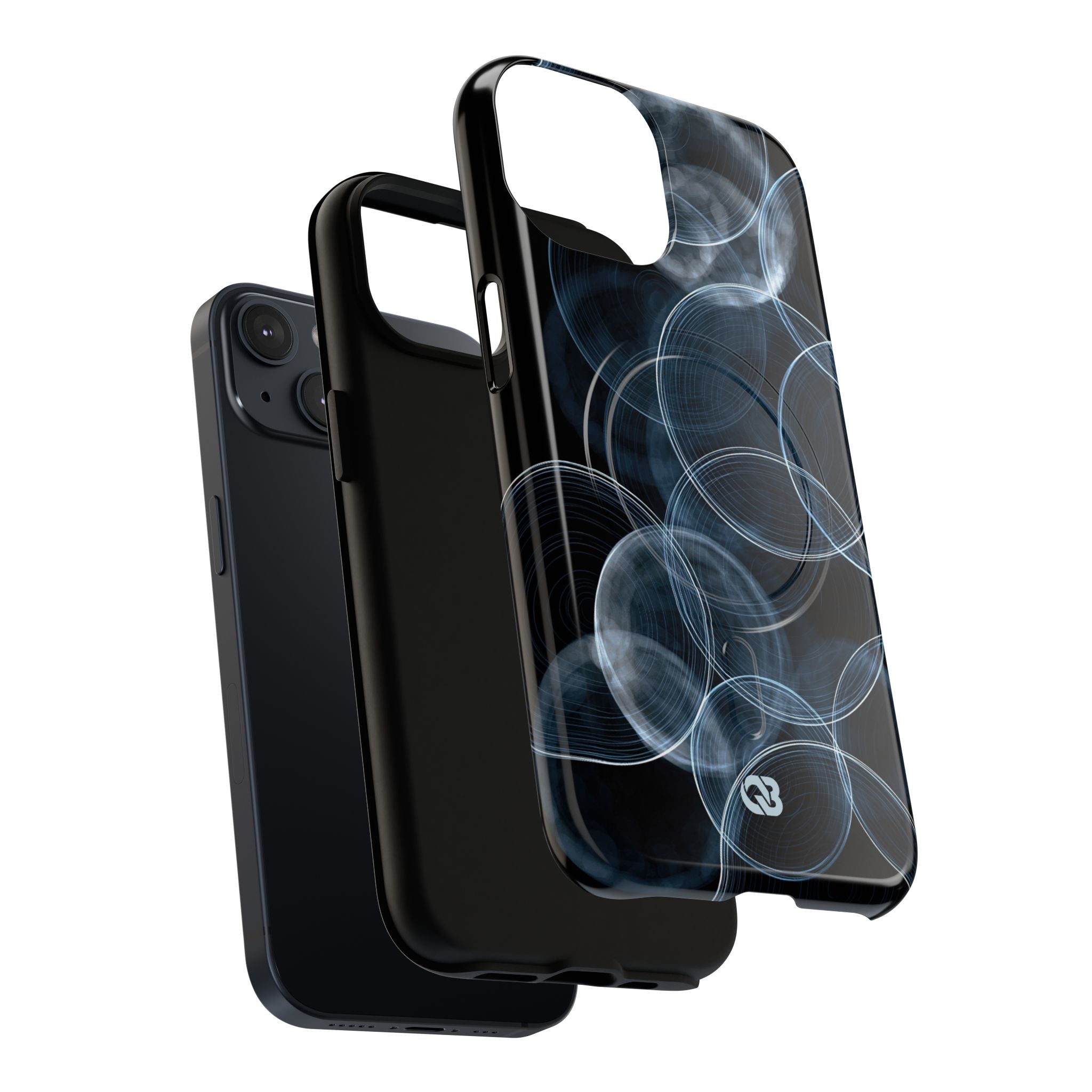 Blue Tough 2.0 Magsafe Phone Case for iPhone - Cyan Pulse Ripple