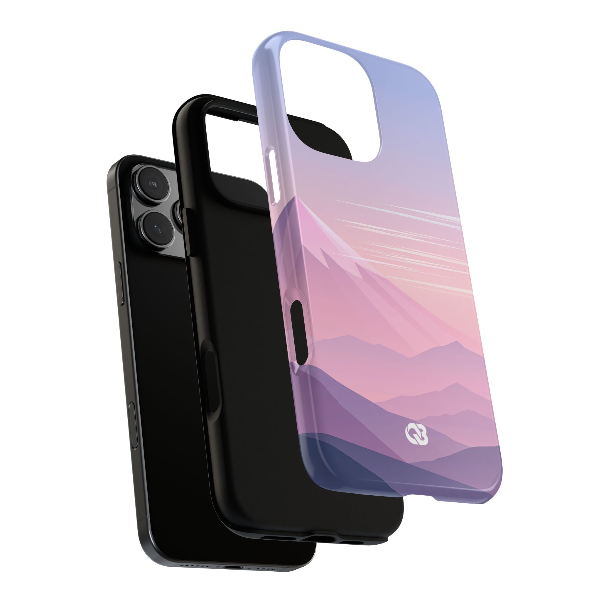 Purple Tough Phone Case for iPhone - Lavender Alpine Dawn