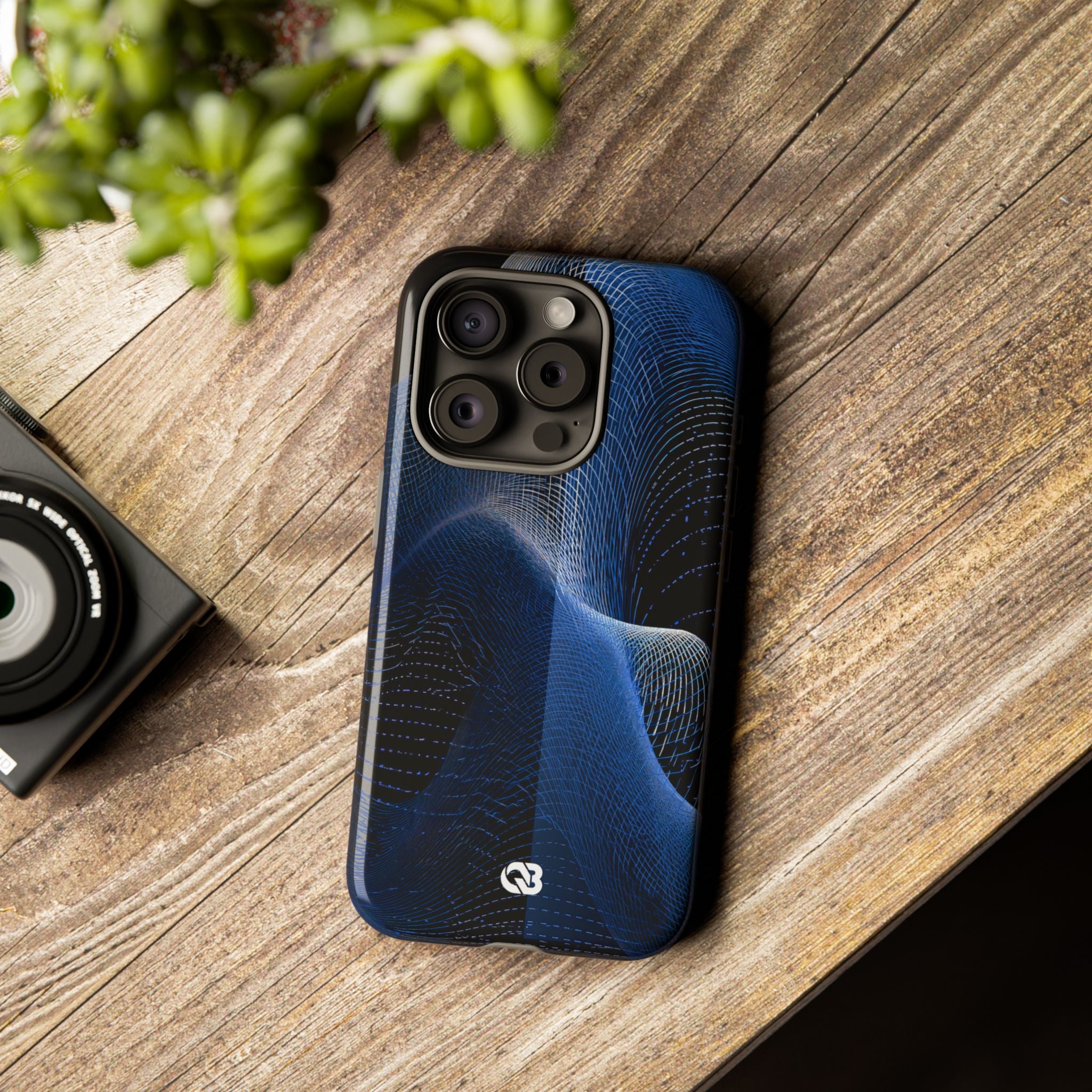 Blue Tough Phone Case for iPhone - Electric Blue Flux