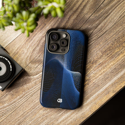 Blue Tough Phone Case for iPhone - Electric Cobalt Topo