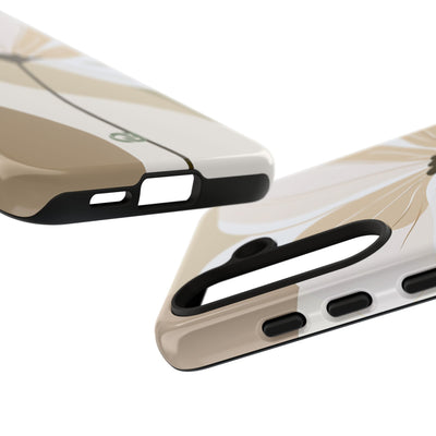 Beige Tough Phone Case for Samsung - Sage Linen Magnolia