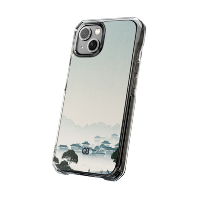 Misty Dynasty Horizon · Clear Impact Magnetic Phone Case for iPhone ·  Blue
