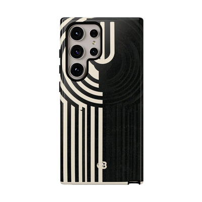 Beige Tough Phone Case for Samsung - Monolith Ivory Signal
