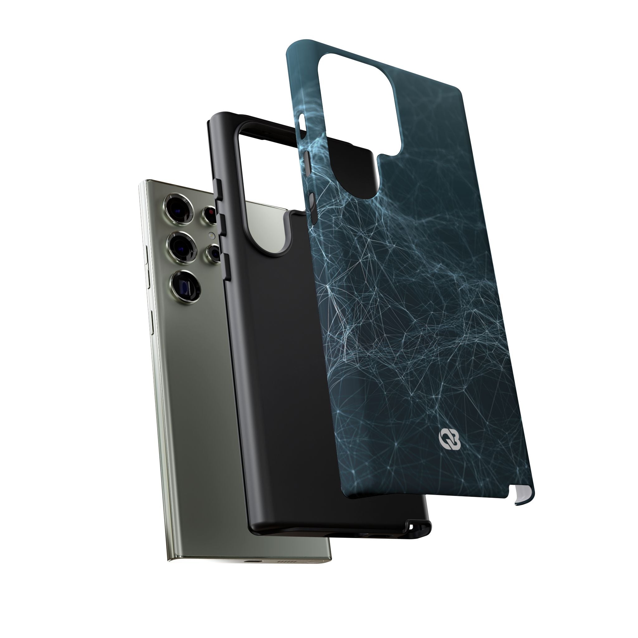 Teal Tough Phone Case for Samsung - Arctic Neural Mesh