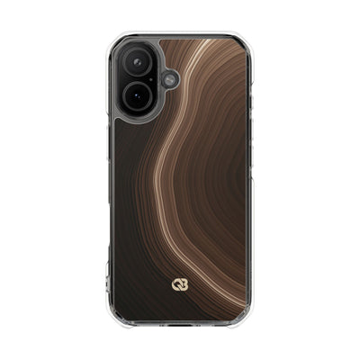 Brown Impact MagSafe Phone Case for iPhone - Bronzed Canyon Relief