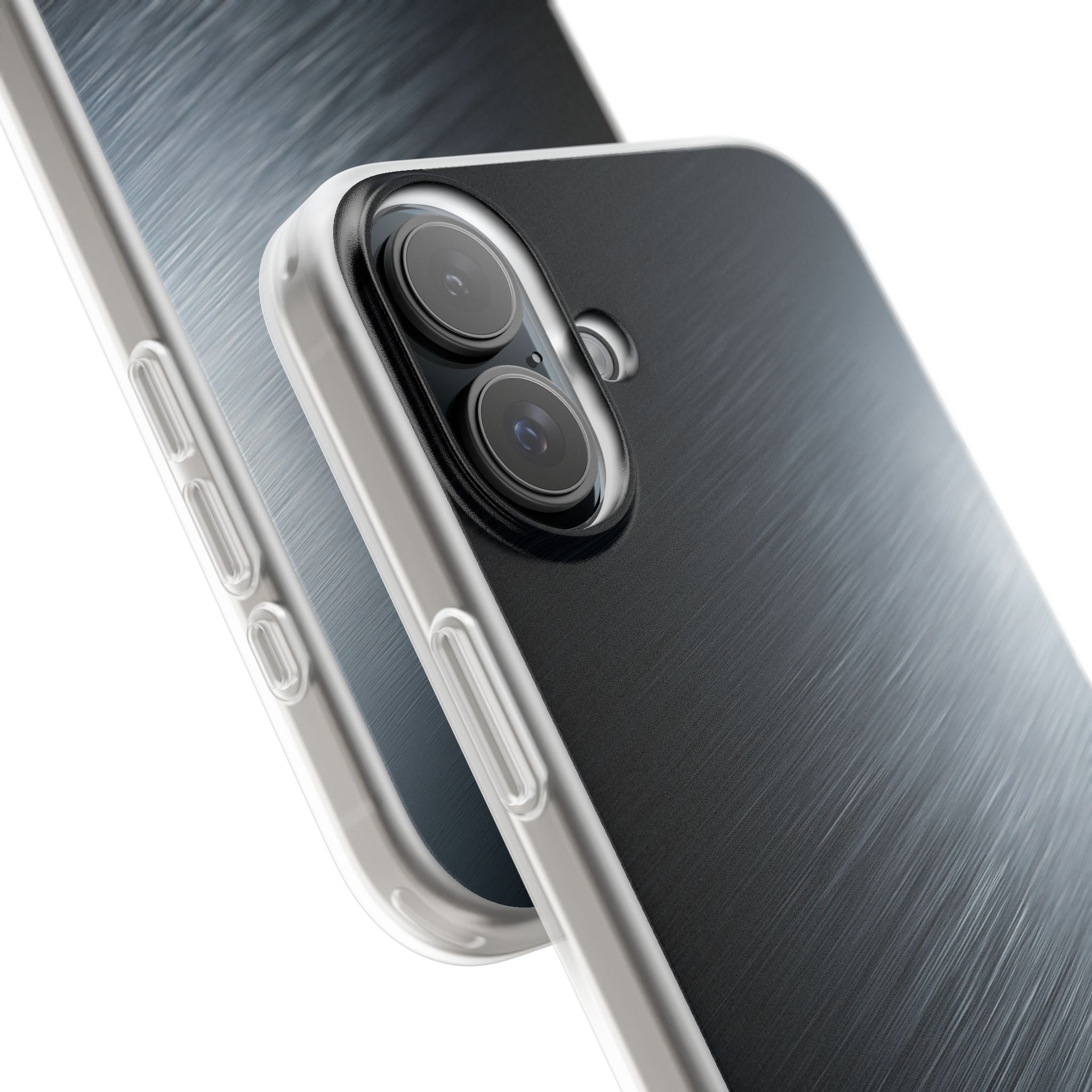 Grey Lite Phone Case for iPhone - Charcoal Brushed Steel