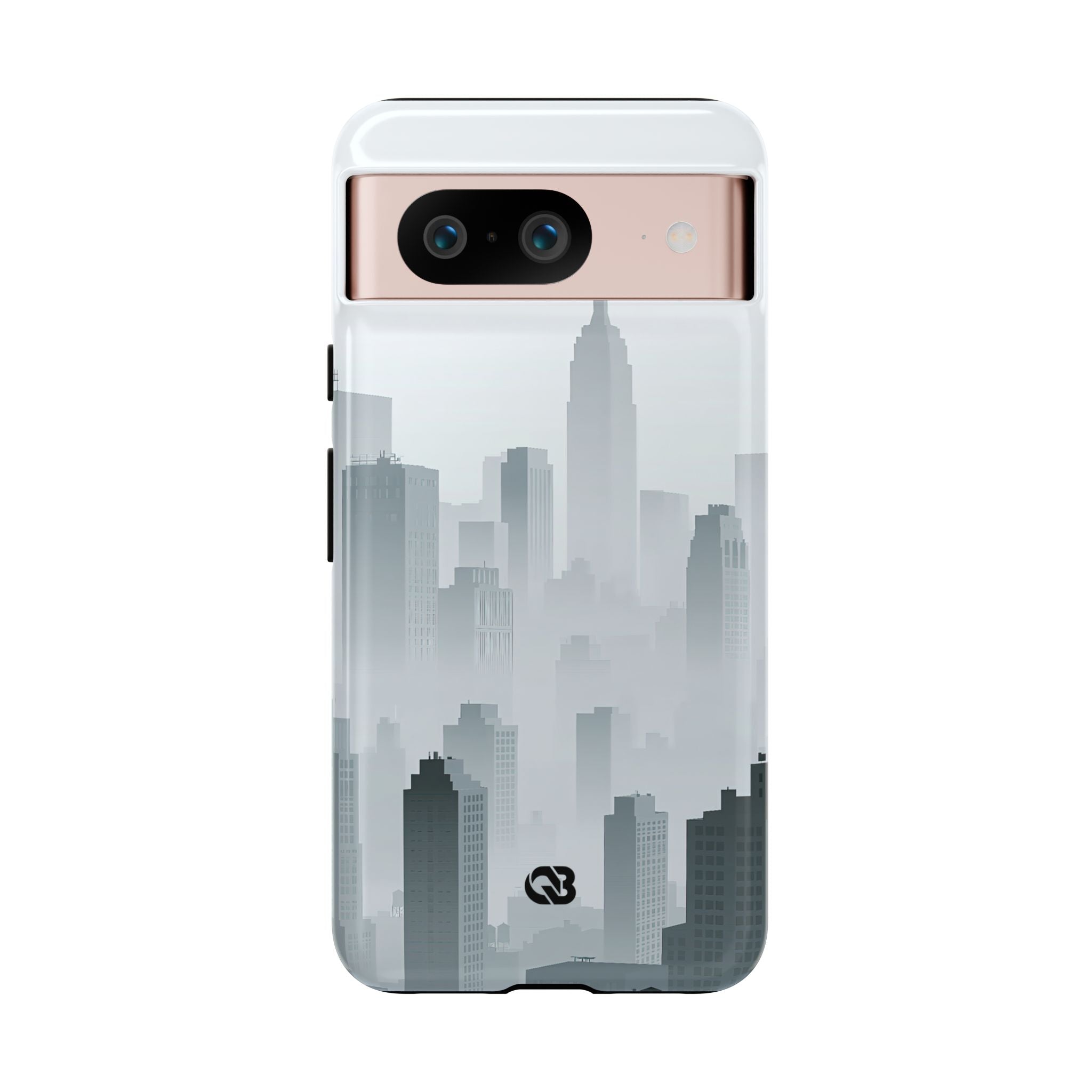 Grey Tough Phone Case for Google Pixel - Steel Mist Skyline