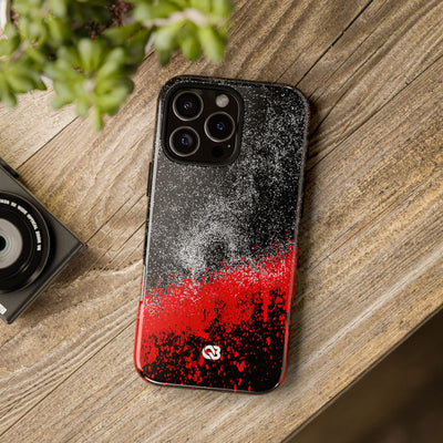 Crimson Noir Drip · Tough Phone Case for iPhone · Black