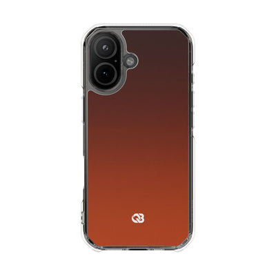 Burnt Amber Spectrum · Clear Impact Magnetic Phone Case for iPhone · Orange