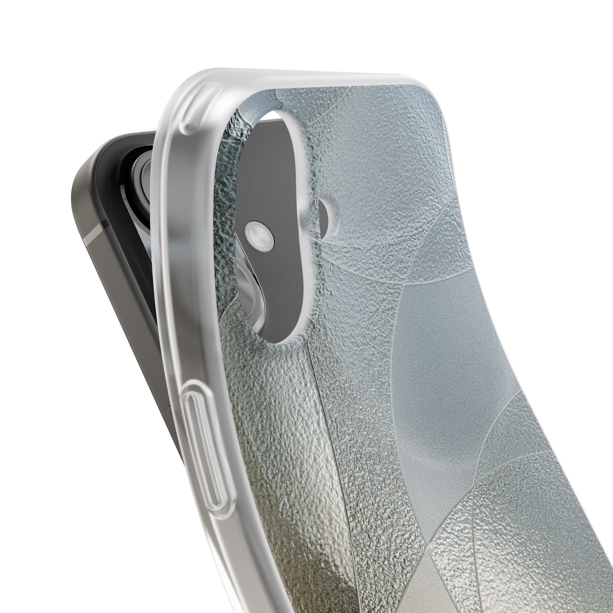 Silver Lite Phone Case for iPhone - Frosted Silver Mosaic