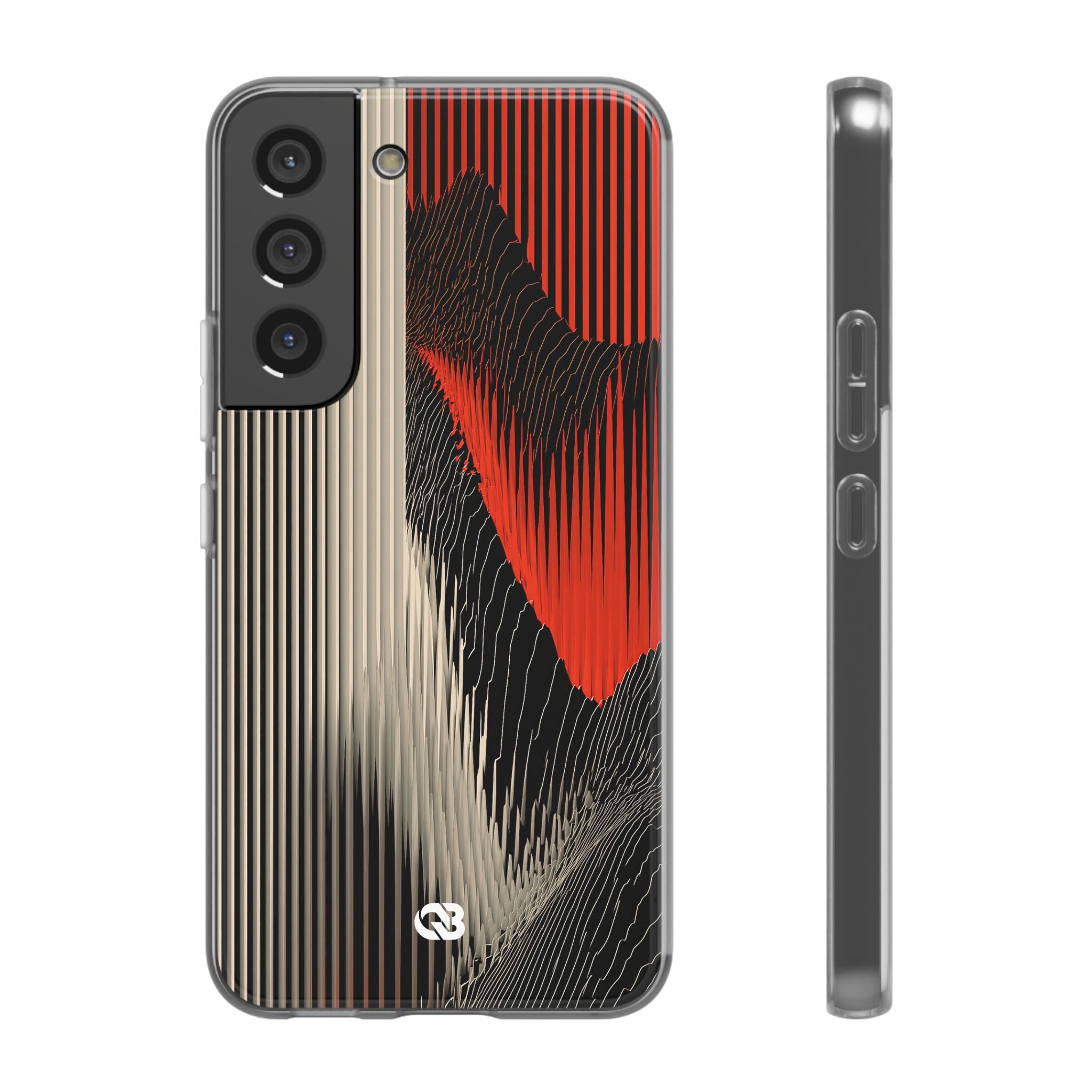 Red Lite Phone Case for Samsung - Crimson Pulse Topo