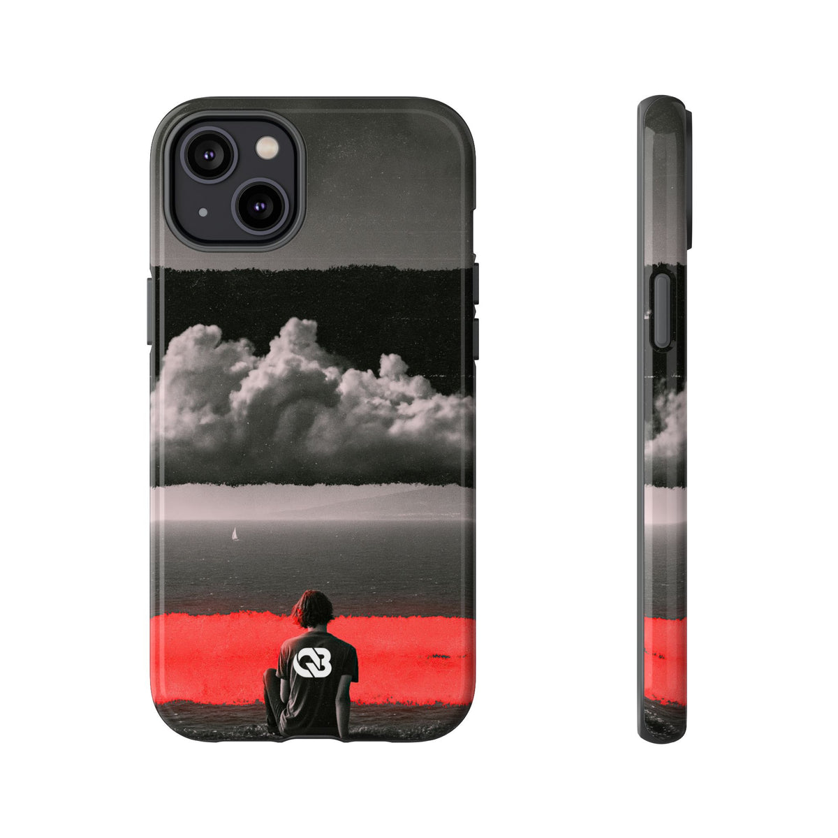 Crimson Horizon · Tough Phone Case for iPhone · Black