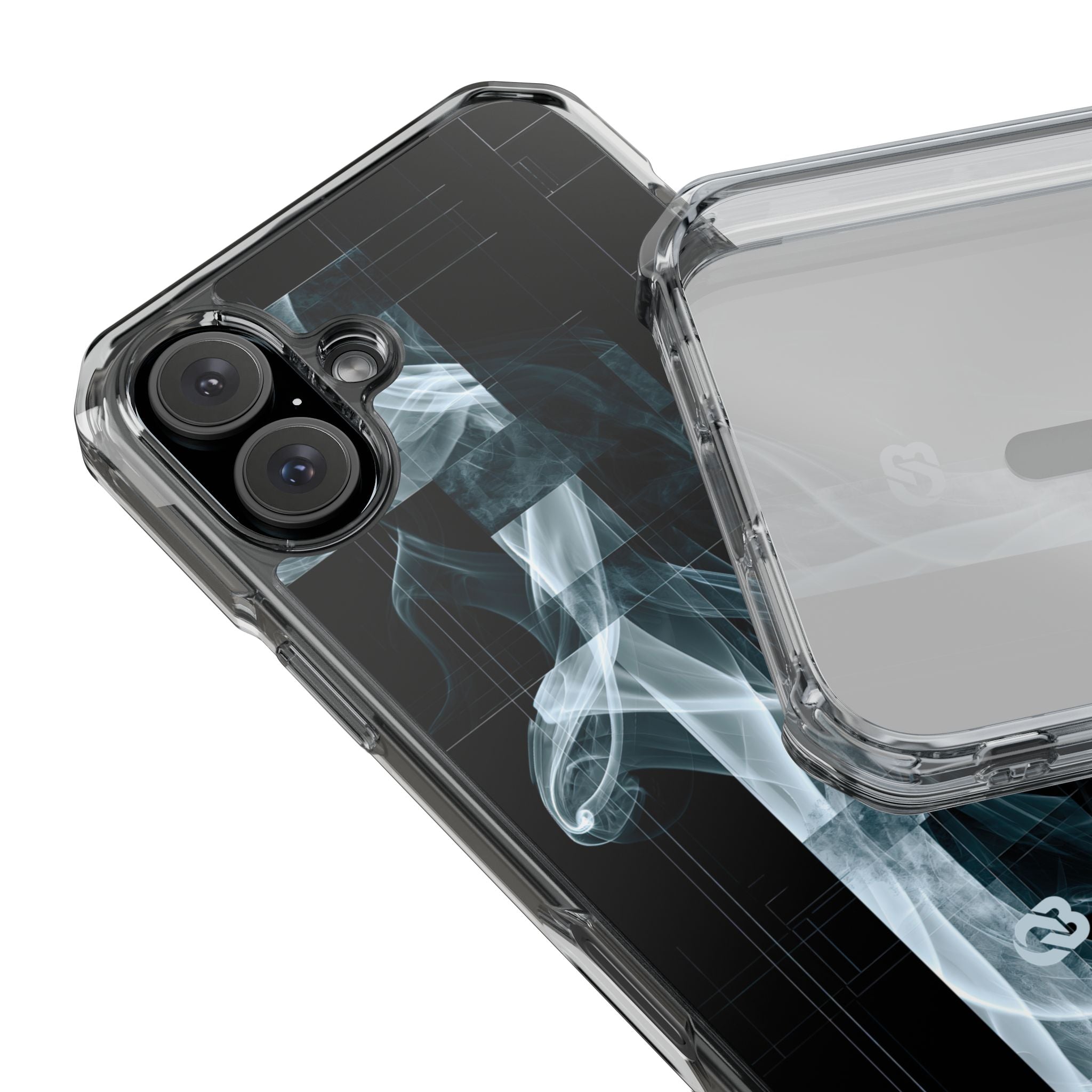 Black Impact MagSafe Phone Case for iPhone - Arctic Vapor Grid