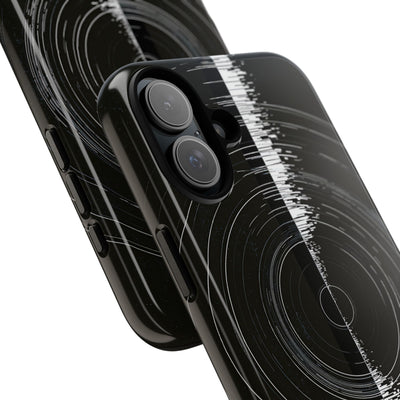 Black Tough Phone Case for iPhone - Obsidian Orbital Signal