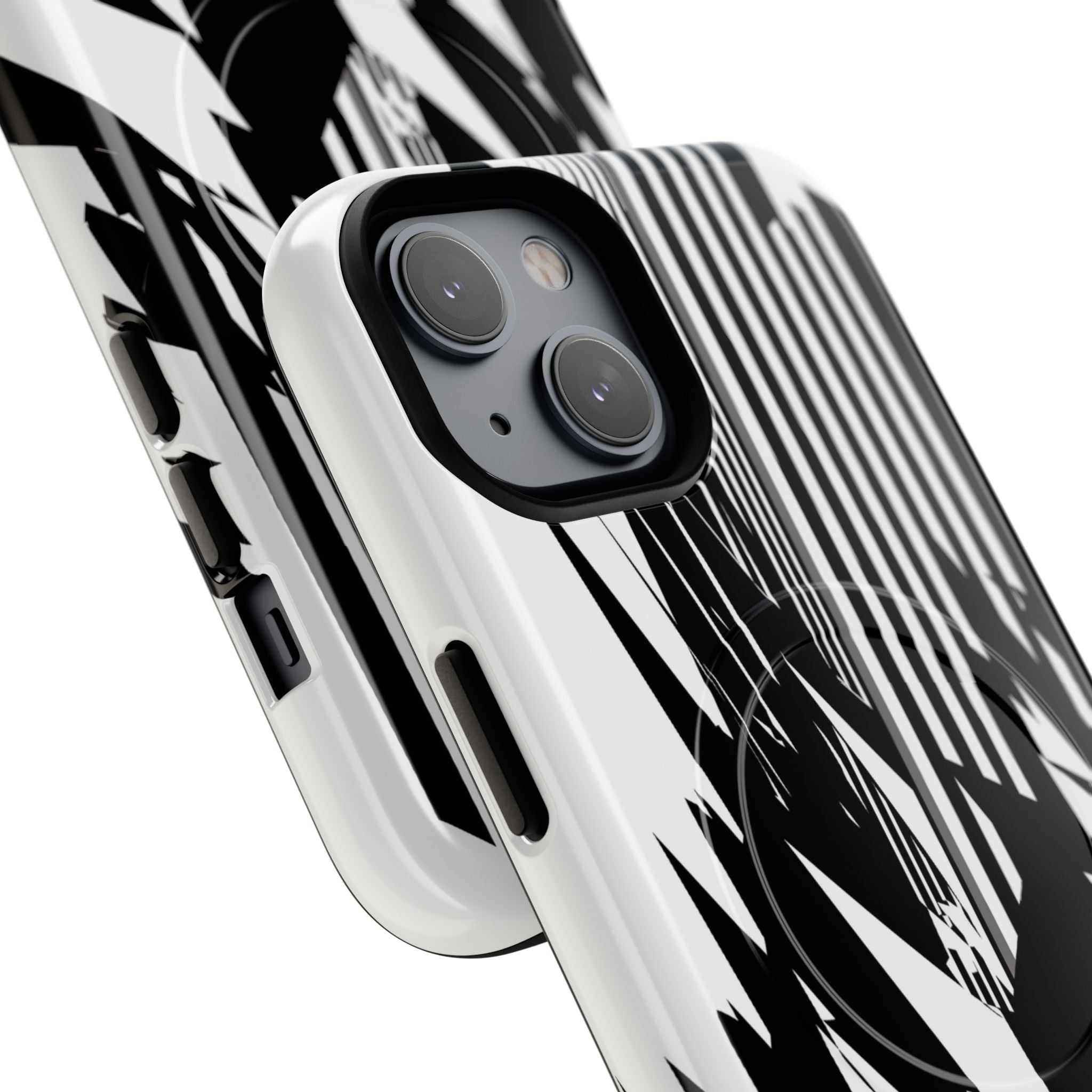 White Tough 2.0 Magsafe Phone Case for iPhone - Shattered Vector Spire