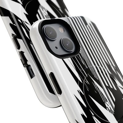 White Tough 2.0 Magsafe Phone Case for iPhone - Shattered Vector Spire