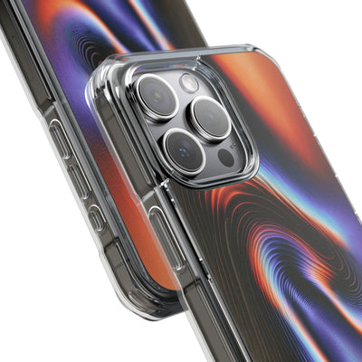 Prismatic Resonance · Clear Impact Magnetic Phone Case for iPhone · Purple