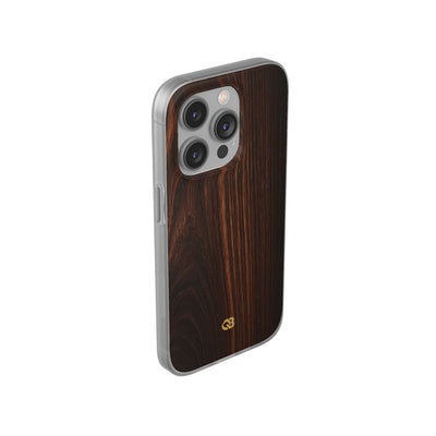 Brown Lite Phone Case for iPhone - Burnished Mahogany Grain