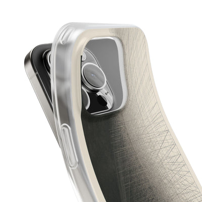 Beige Lite Phone Case for iPhone - Brutalist Graphite Grid