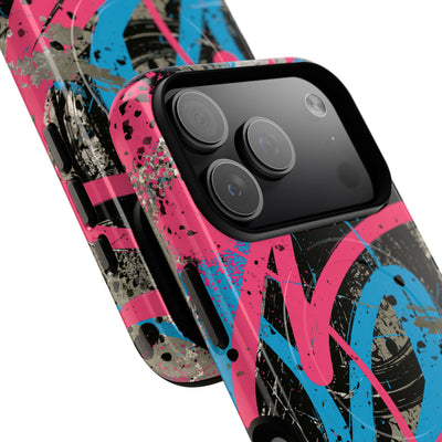 Cyber Splatter Flow · Tough 2.0 Magnetic Phone Case for iPhone · Pink