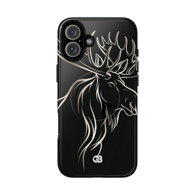 Nordic Moose Contour · Tough 2.0 Magnetic Phone Case for iPhone · Black