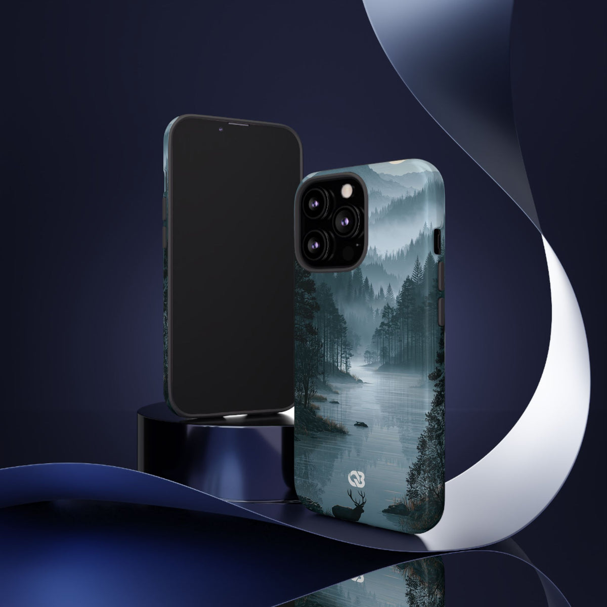 Silent Nordic Fjord · Tough Phone Case for iPhone · Blue