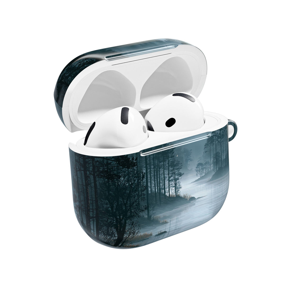 Silent Nordic Fjord · Hard Case for AirPods & AirPods Pro · Blue
