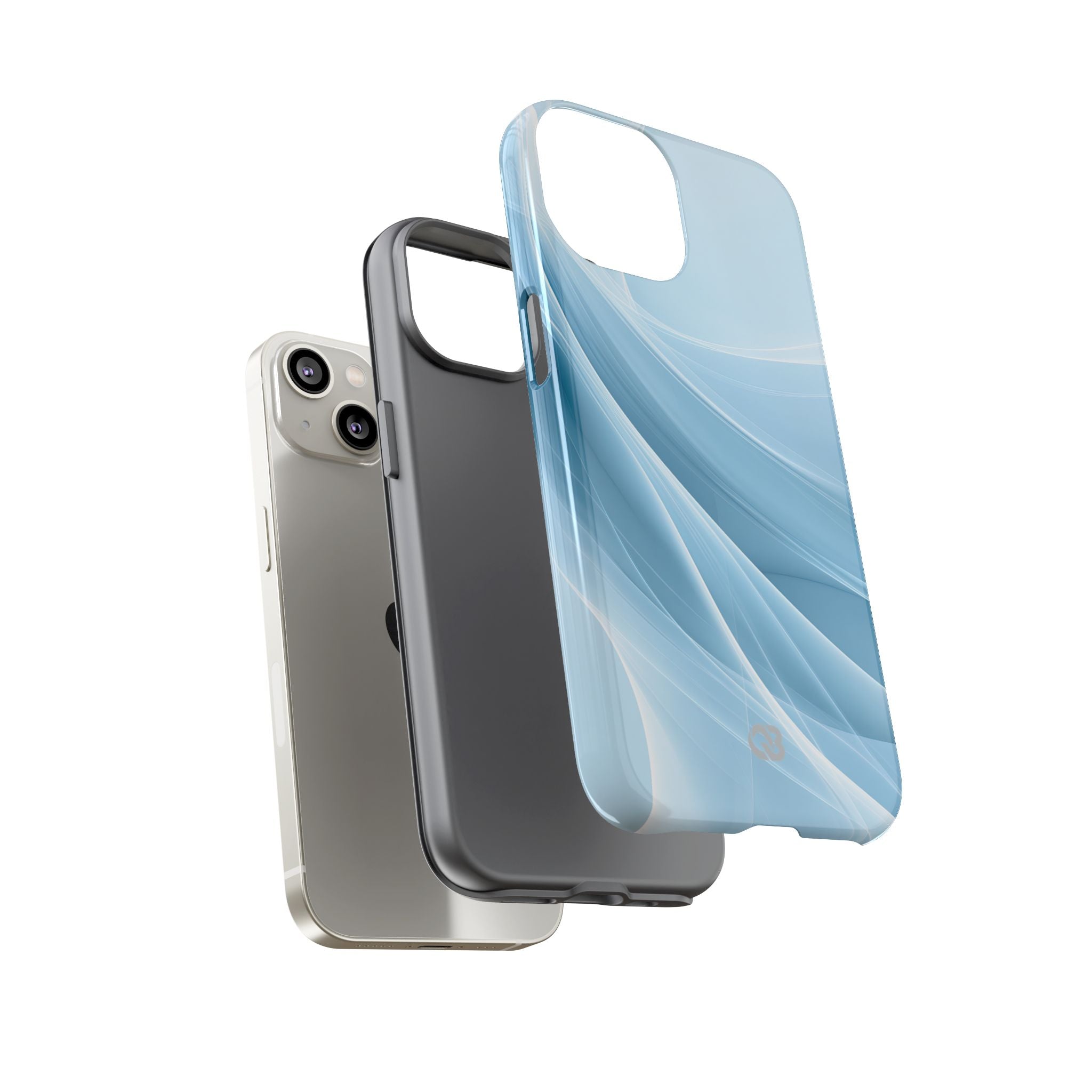 Blue Tough Phone Case for iPhone - Arctic Silk Drift