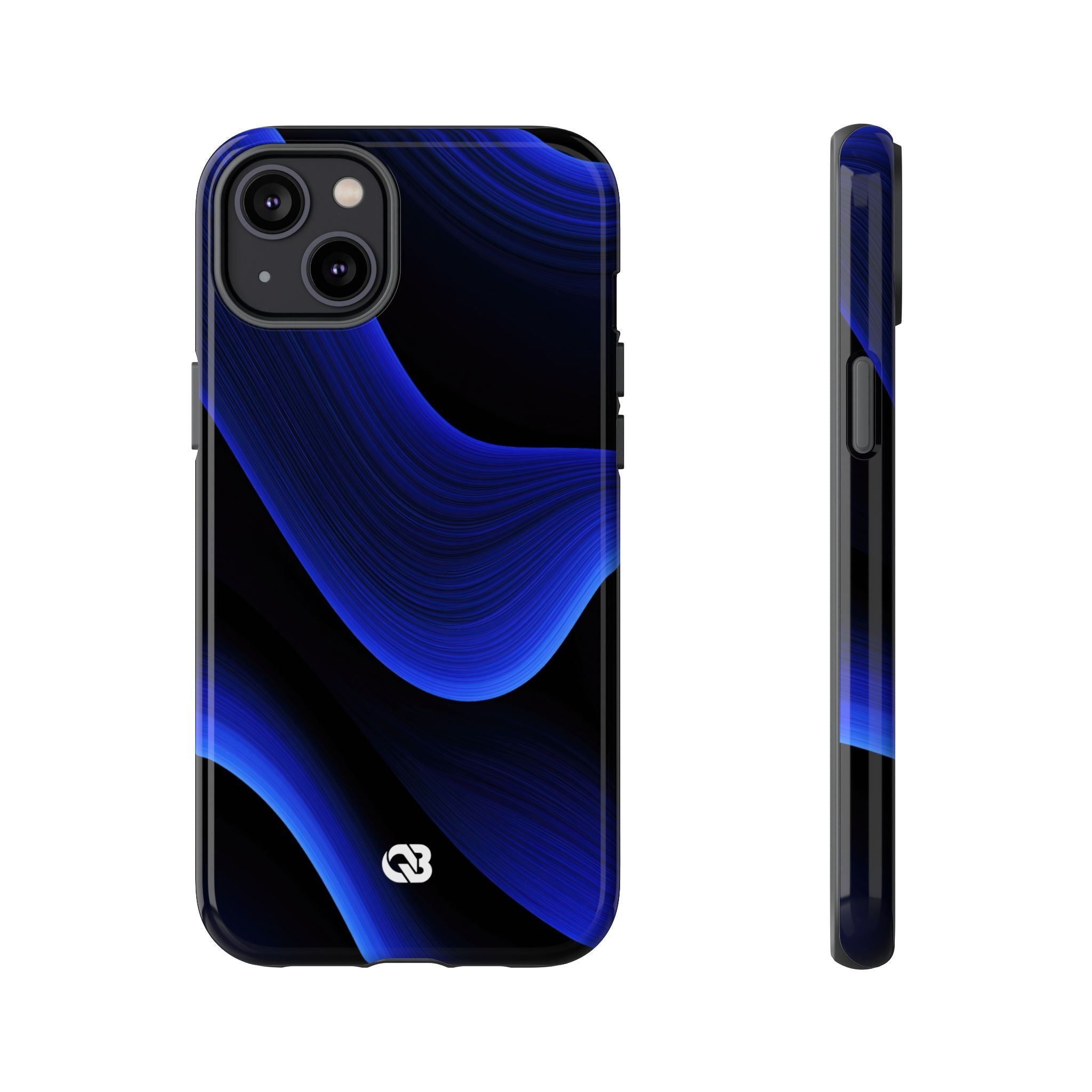 Blue Tough Phone Case for iPhone - Electric Cobalt Flow