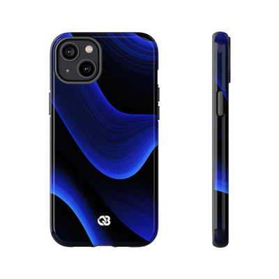 Blue Tough Phone Case for iPhone - Electric Cobalt Flow