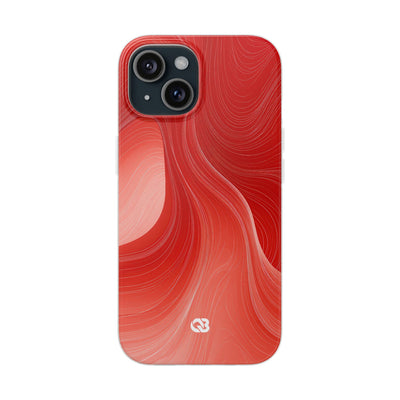 Red Lite Phone Case for iPhone - Crimson Silk Strands