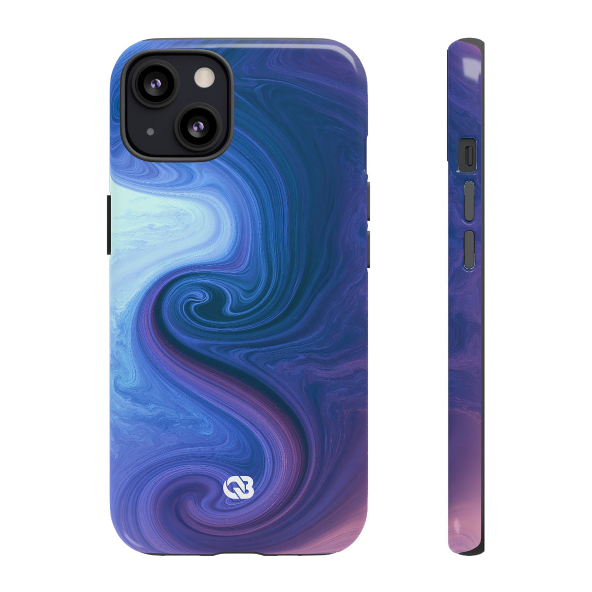 Azure Fluid Swirl · Tough Phone Case for iPhone · Blue