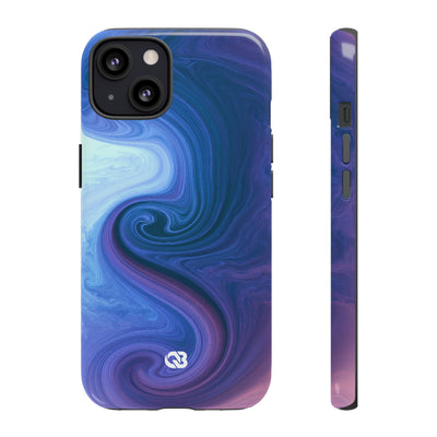 Azure Fluid Swirl · Tough Phone Case for iPhone · Blue