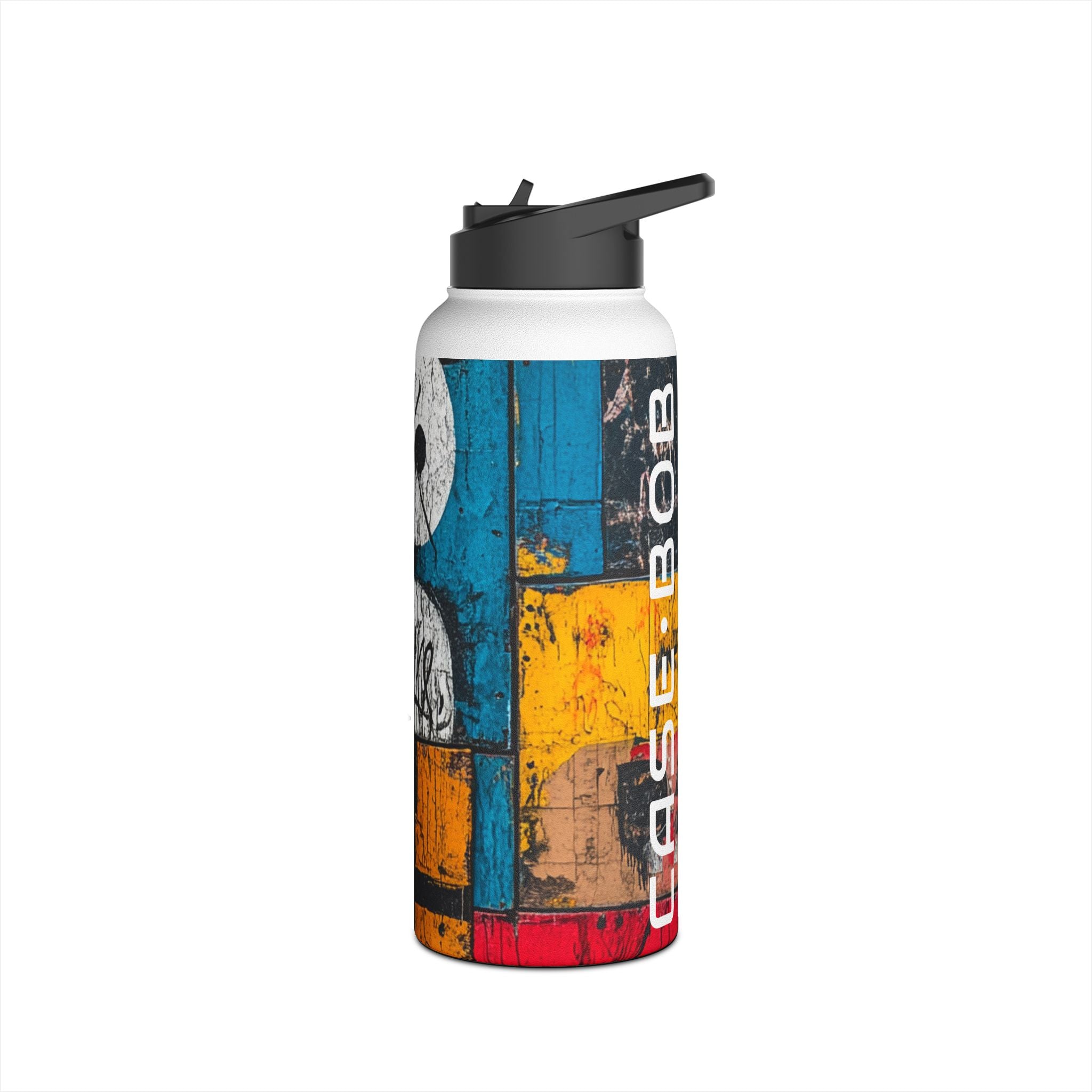 White Orb Graffiti - Stainless Steel Water Bottle
