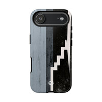 Grey Tough Phone Case for iPhone - Industrial Concrete Void