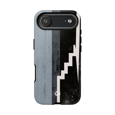 Grey Tough Phone Case for iPhone - Industrial Concrete Void