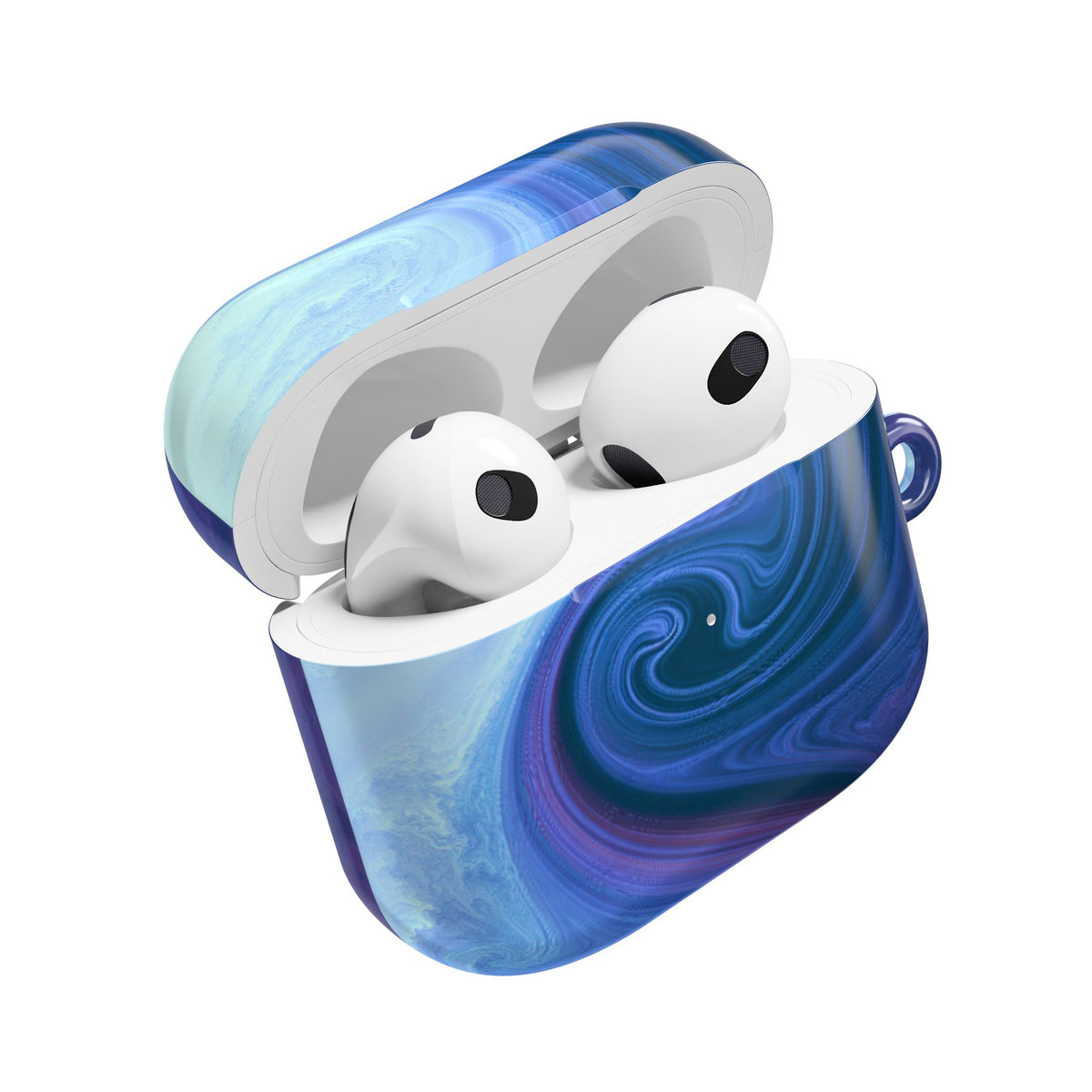 Azure Fluid Swirl · Hard Case for AirPods & AirPods Pro · Blue